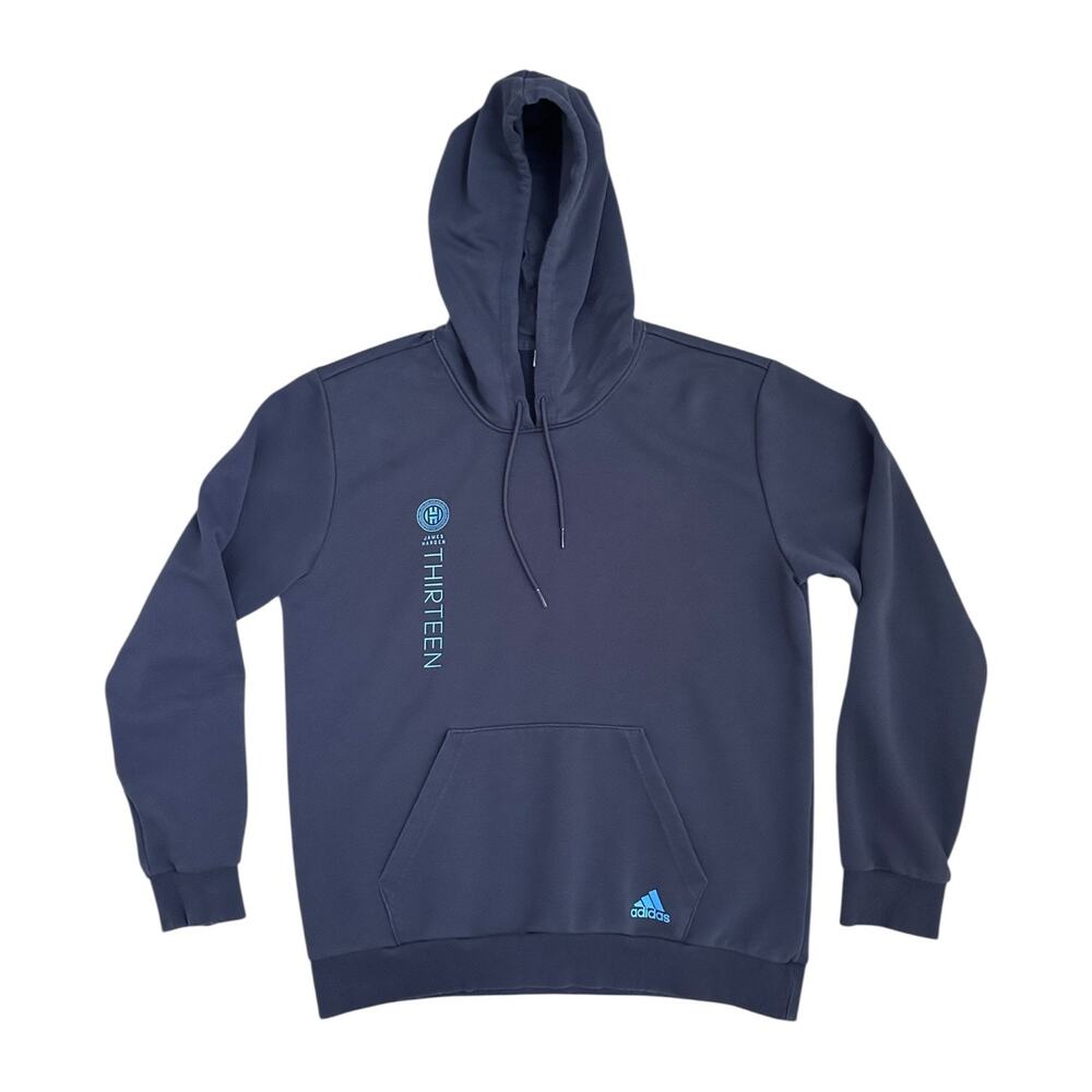 Adidas James Harden Thirteen Hoodie Sweatshirt Men M Navy Blue Basketball